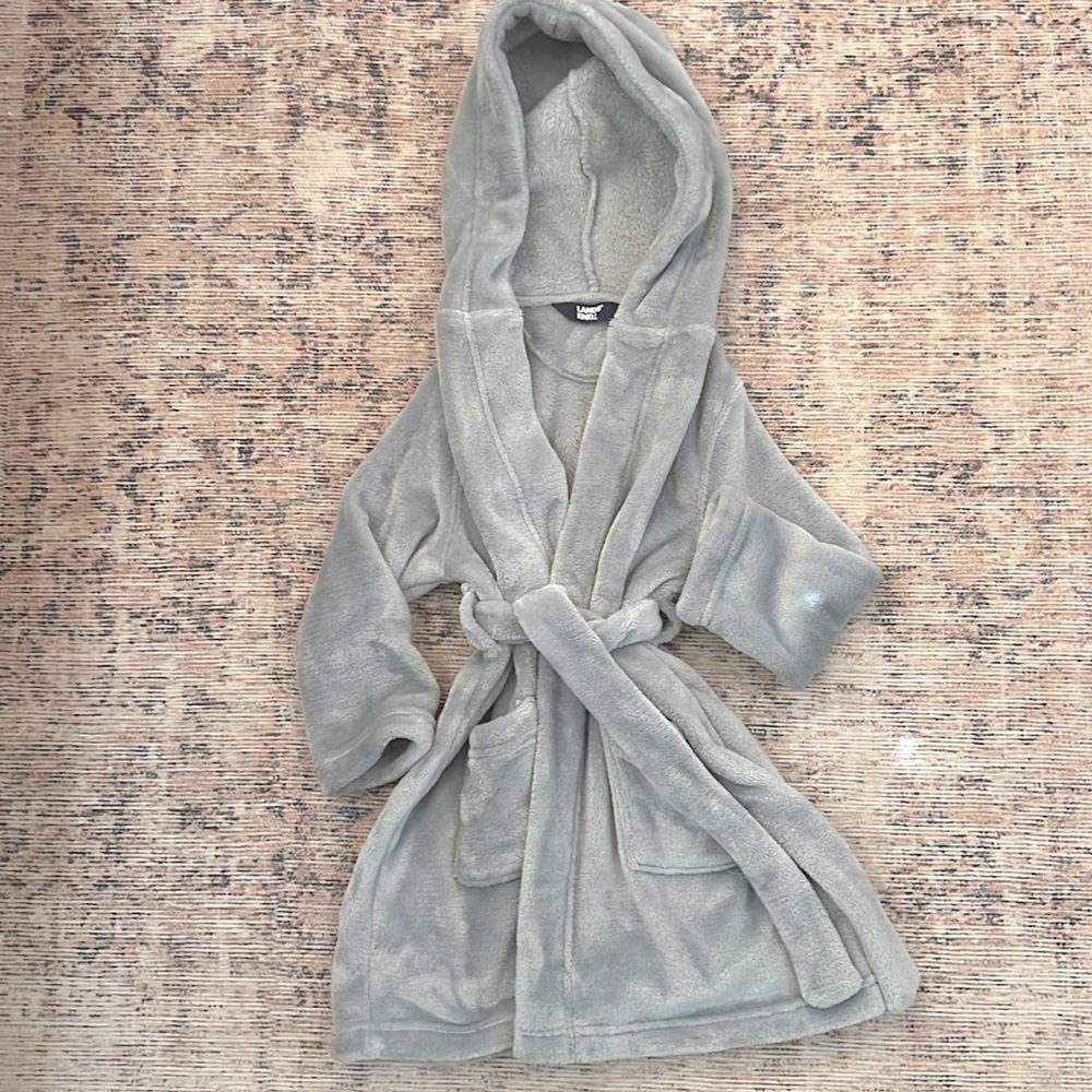 LANDS END | kids fleece hooded robe